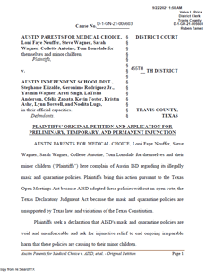 Austin and Crowley ISD get served on their Mask Rules.